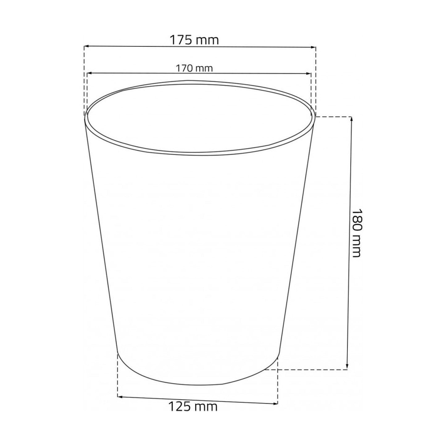 Maceta De Plastico Tree En Color Gris Hielo 17,5 (largo) X 17,5 (ancho) X 17,9 (alto) Cm_3