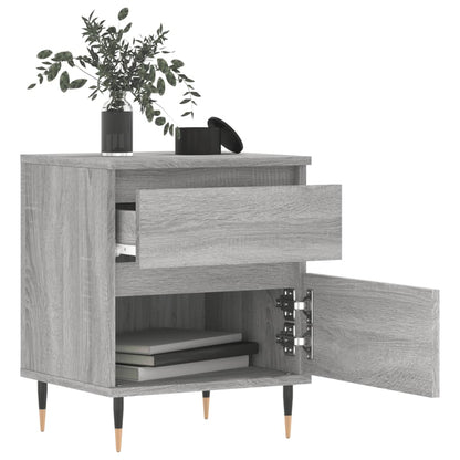 Mesita De Noche Madera De Ingeniería Gris Sonoma 40x35x50 Cm_1