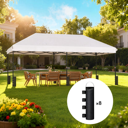 Outsunny Pack 8 Pesos De Tela Oxford Para Carpas Cenador Pabellón Negro_1