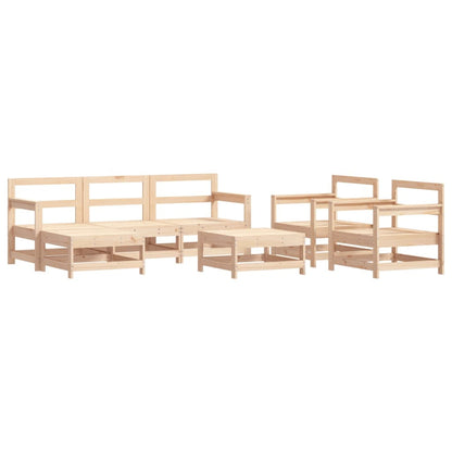 Vidaxl Juego De Muebles De Jardín 7 Piezas Madera Maciza De Pino_0