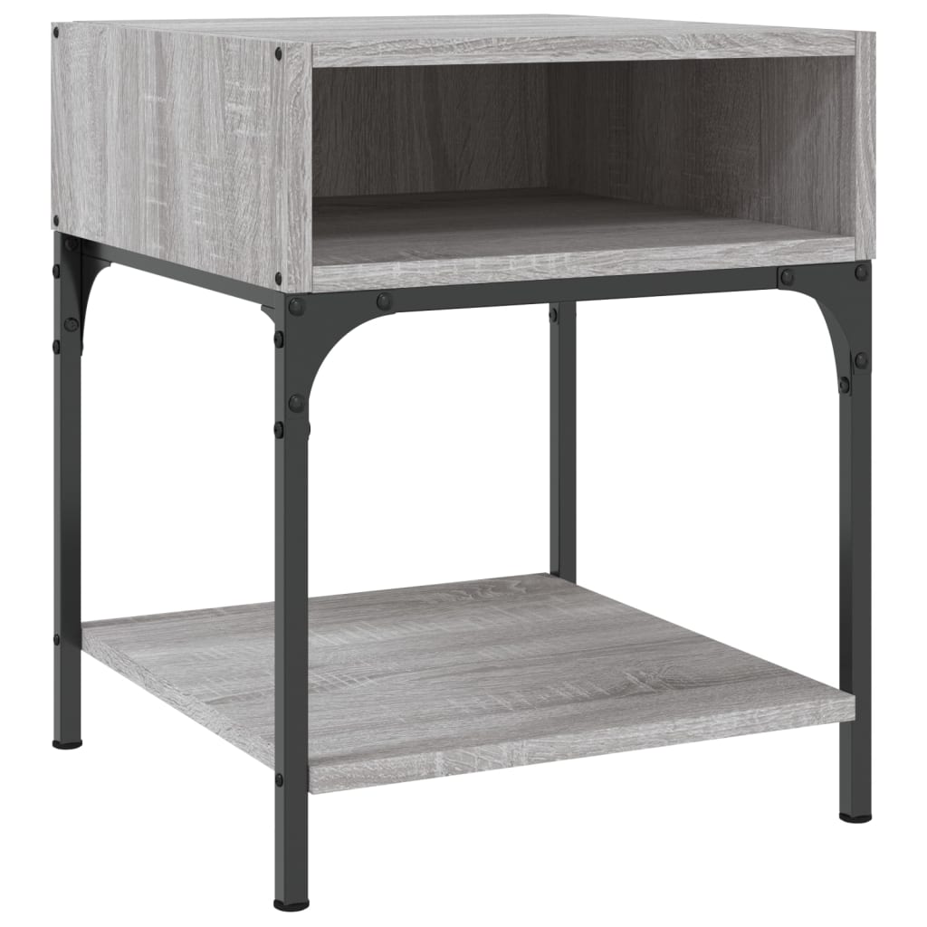 Mesita De Noche 2 Uds Madera Ingeniería Gris Sonoma 40x41x50 Cm_2