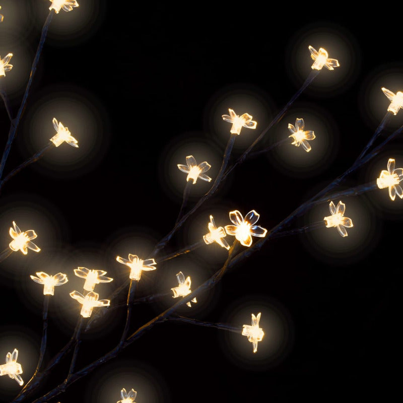 Vidaxl Árbol De Navidad 600 Leds Blanco Cálido Flores De Cerezo 300 Cm_5