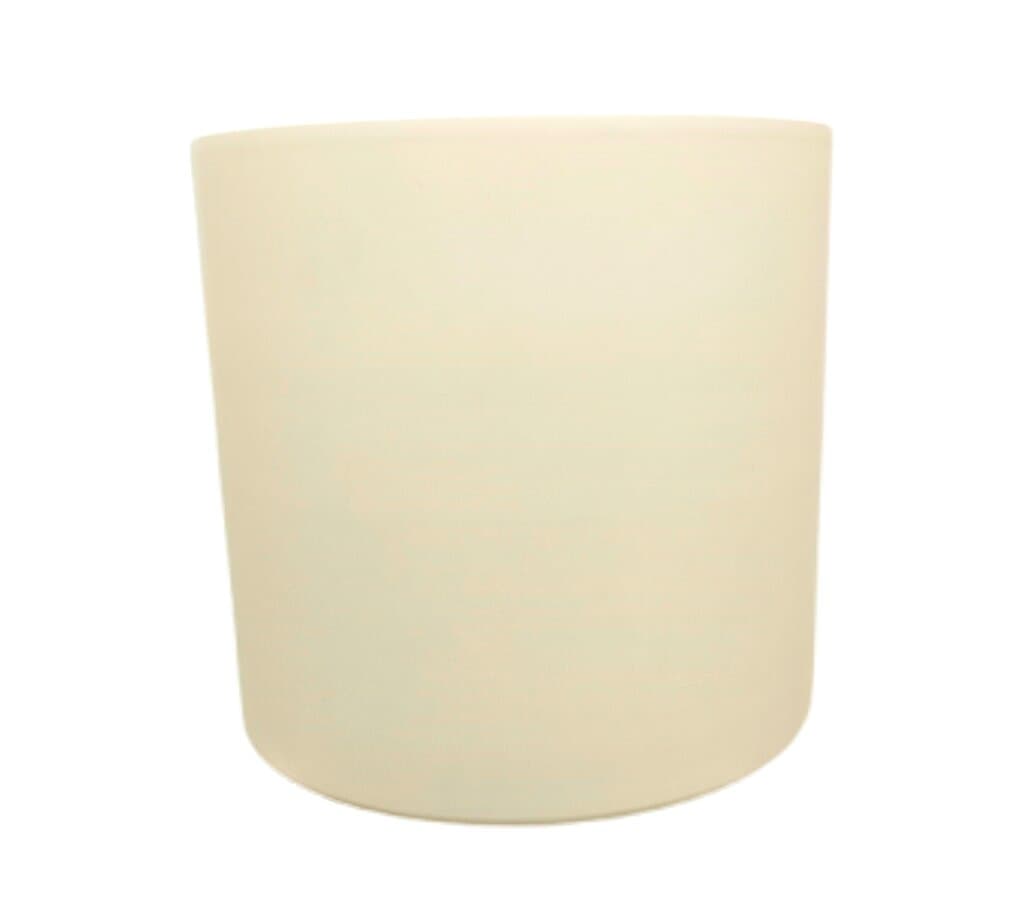 Macetero De Cerámica Cilindro Monocolor Blanco 36cm_1