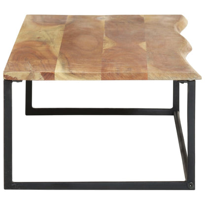 Perchero Con Borde Natural Madera Maciza De Acacia 100x35x22 Cm_3