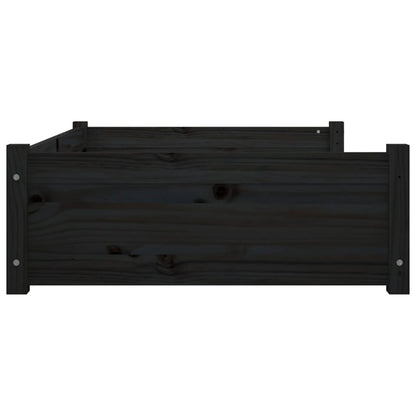 Vidaxl Cama Para Perros Madera Maciza De Pino Negro 105,5x75,5x28 Cm_5