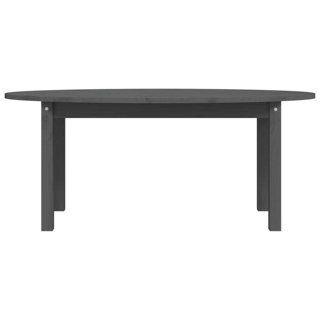 Mesa De Centro De Madera Maciza De Pino Gris 110x55x45 Cm_3