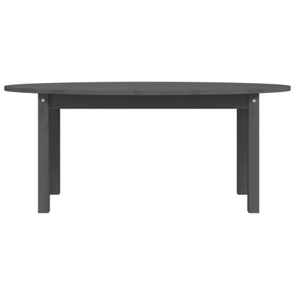 Mesa De Centro De Madera Maciza De Pino Gris 110x55x45 Cm_3