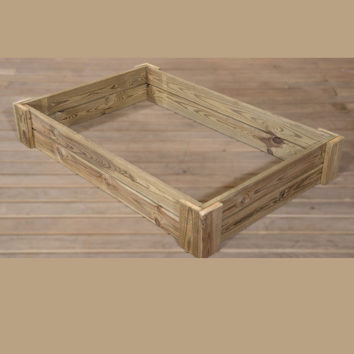 Cajón De Cultivo Kaira. Altura De 20 Cm. Sin Base. Vidahuerto 120x80x20 Cm.