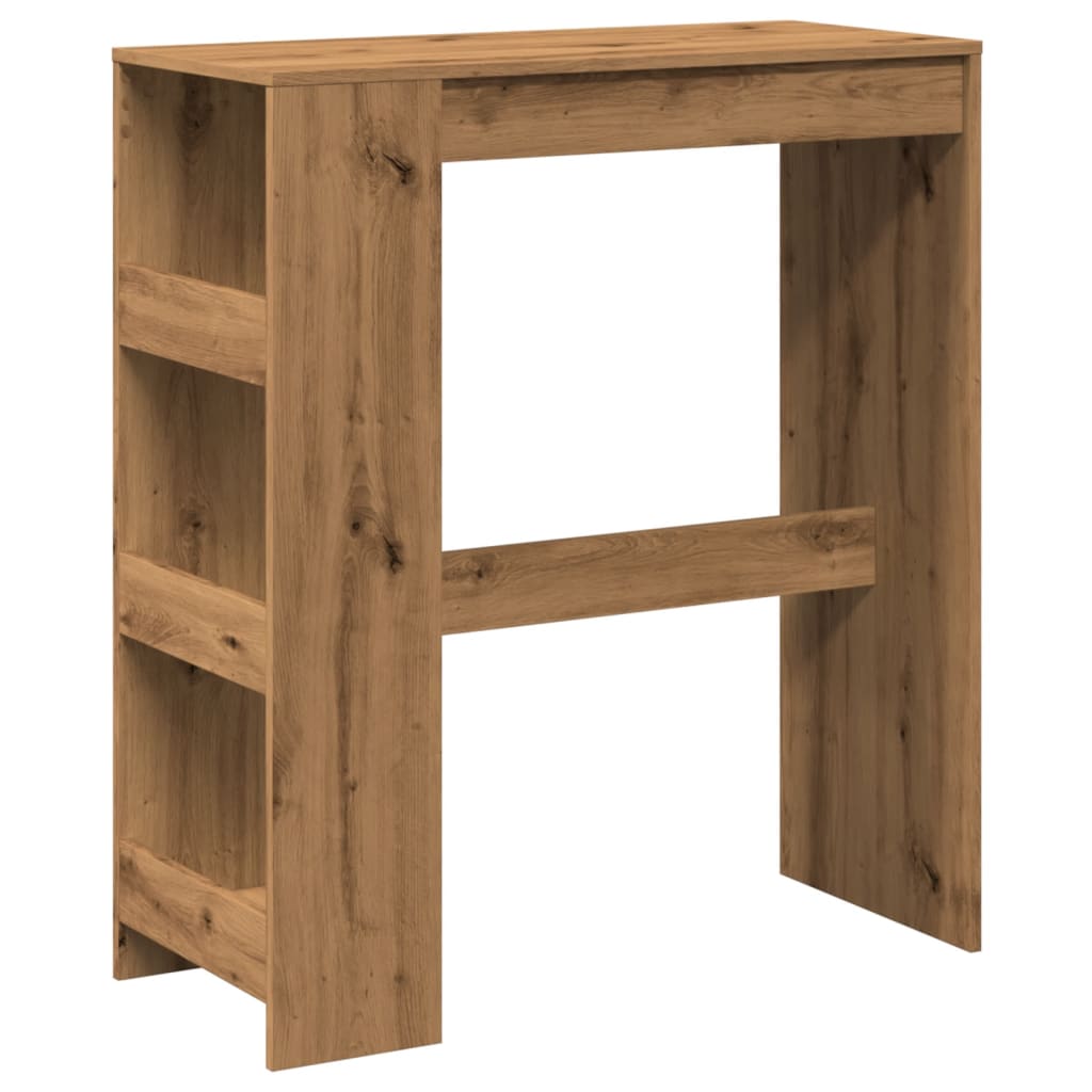 Mesa Alta Con Estantes Madera Roble Artisian 90x40x103,5 Cm_0