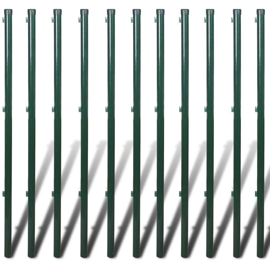 Valla De Tela Metálica Con Postes Acero Verde 1,5x25 M / Vetonek_0