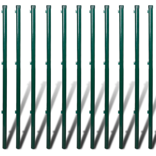 Valla De Tela Metálica Con Postes Acero Verde 1,5x25 M / Vetonek_0