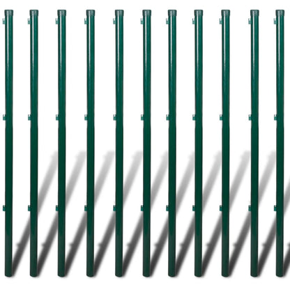 Valla Tela Metálica Con Postes Acero Verde 0,8x25m / Vetonek_1