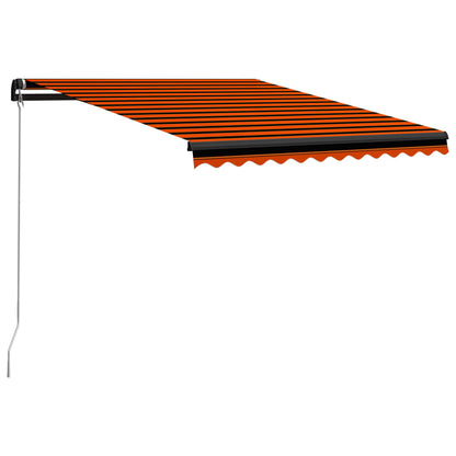 Toldo Manual Retráctil Naranja Y Marrón 300x250 Cm_1