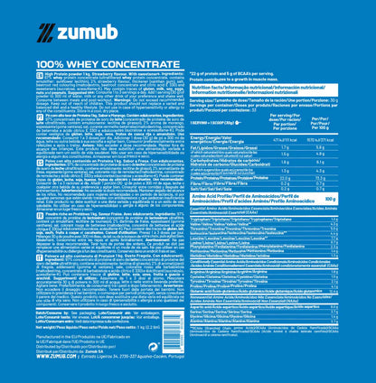 Zumub 100% Whey Concentrate 1kg - Fresa