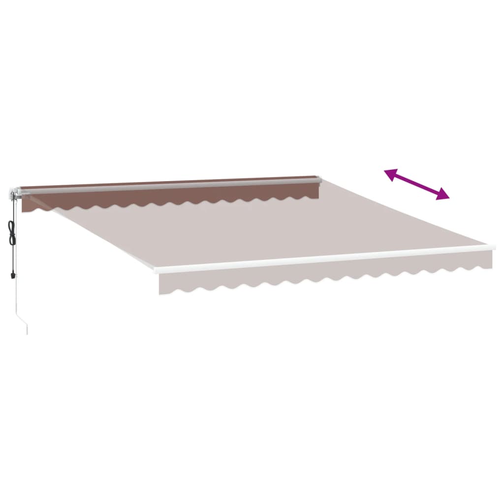 Toldo Retráctil Automático Marrón 400x350 Cm_4