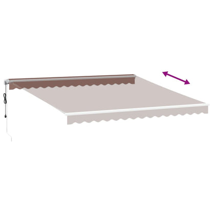 Toldo Retráctil Automático Marrón 400x350 Cm_4