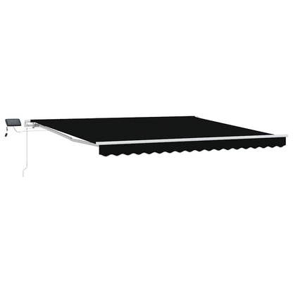Toldo Retráctil Negro 400 X 300 Cm Tela Y Aluminio_0