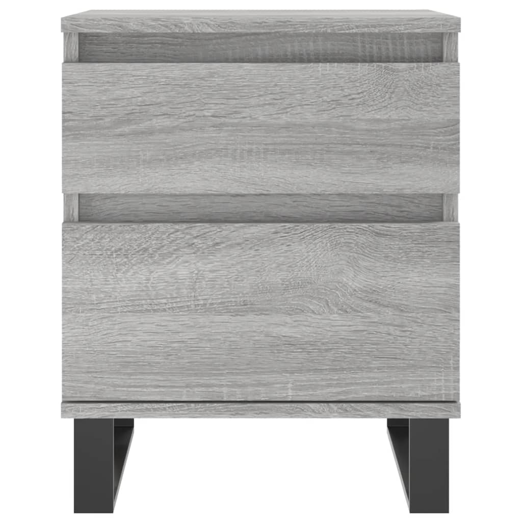 Mesita De Noche Madera De Ingeniería Gris Sonoma 40x35x50 Cm_3
