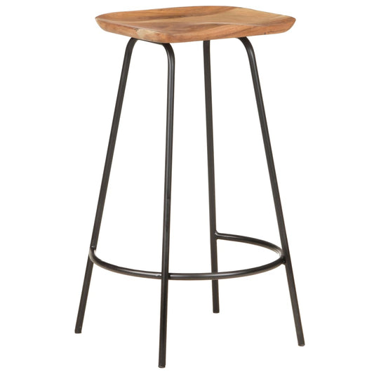 Taburetes De Cocina 4 Unidades Madera Maciza De Acacia_0