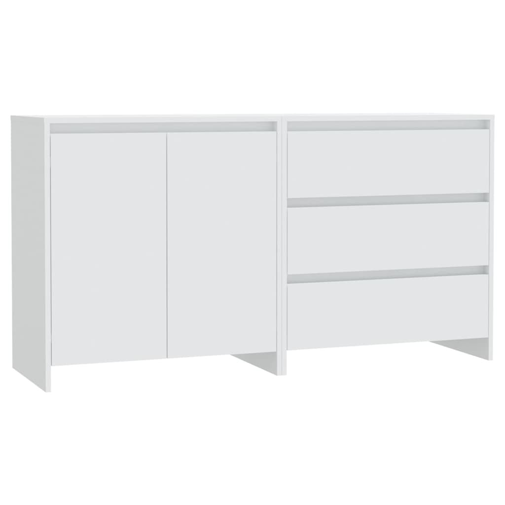 Aparador De 2 Piezas Madera Manufacturada Blanca_1