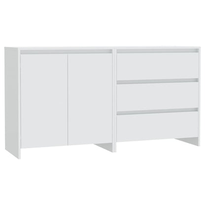 Aparador De 2 Piezas Madera Manufacturada Blanca_1