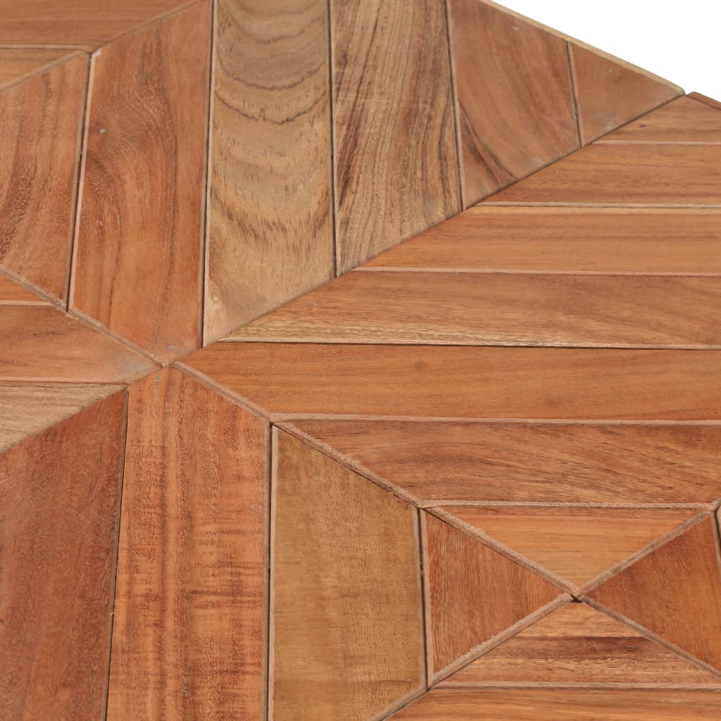 Mesa De Comedor De Madera Maciza De Mango Y Acacia 140x70x76 Cm_4