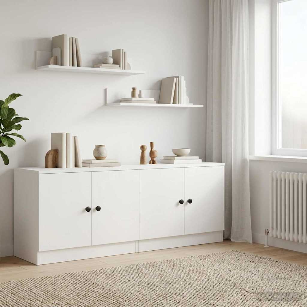Armario De Almacenamiento Para Cama Alta 2 Uds. Blanco_2