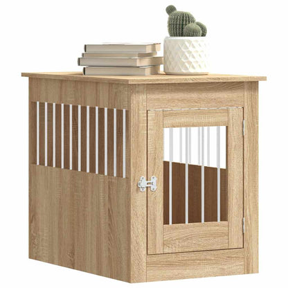 Jaula Para Perros Madera De Ingeniería Roble Sonoma 55x80x68 Cm_3