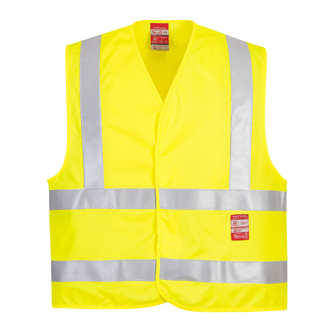 Chaleco De Alta Visibilidad, Resistente A La Llama / S/m / Amarillo_0