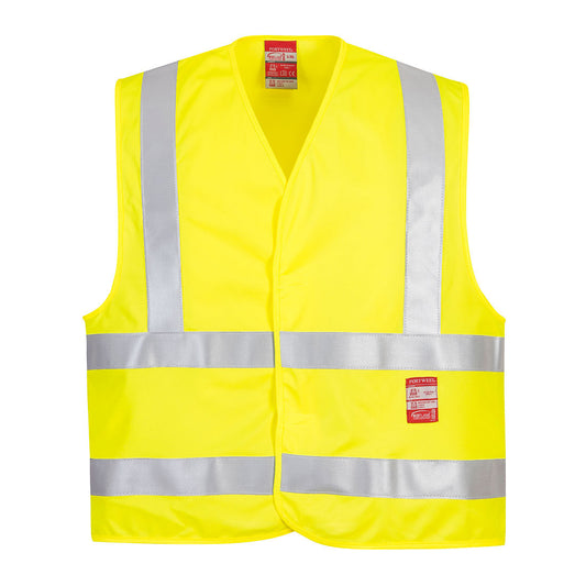 Chaleco De Alta Visibilidad, Resistente A La Llama / S/m / Amarillo_0