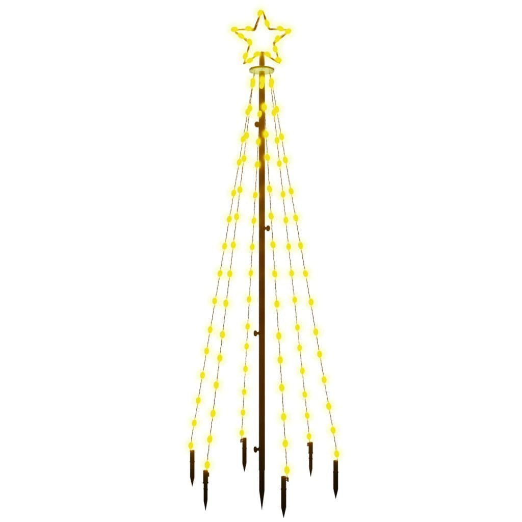 Vidaxl Árbol De Navidad Con Pincho 108 Led Blanco Cálido 180 Cm_0