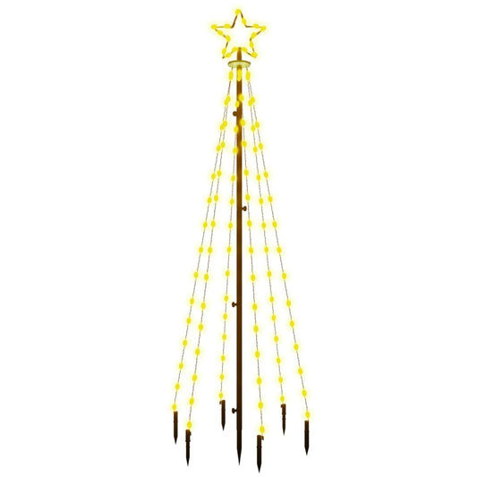 Vidaxl Árbol De Navidad Con Pincho 108 Led Blanco Cálido 180 Cm_0