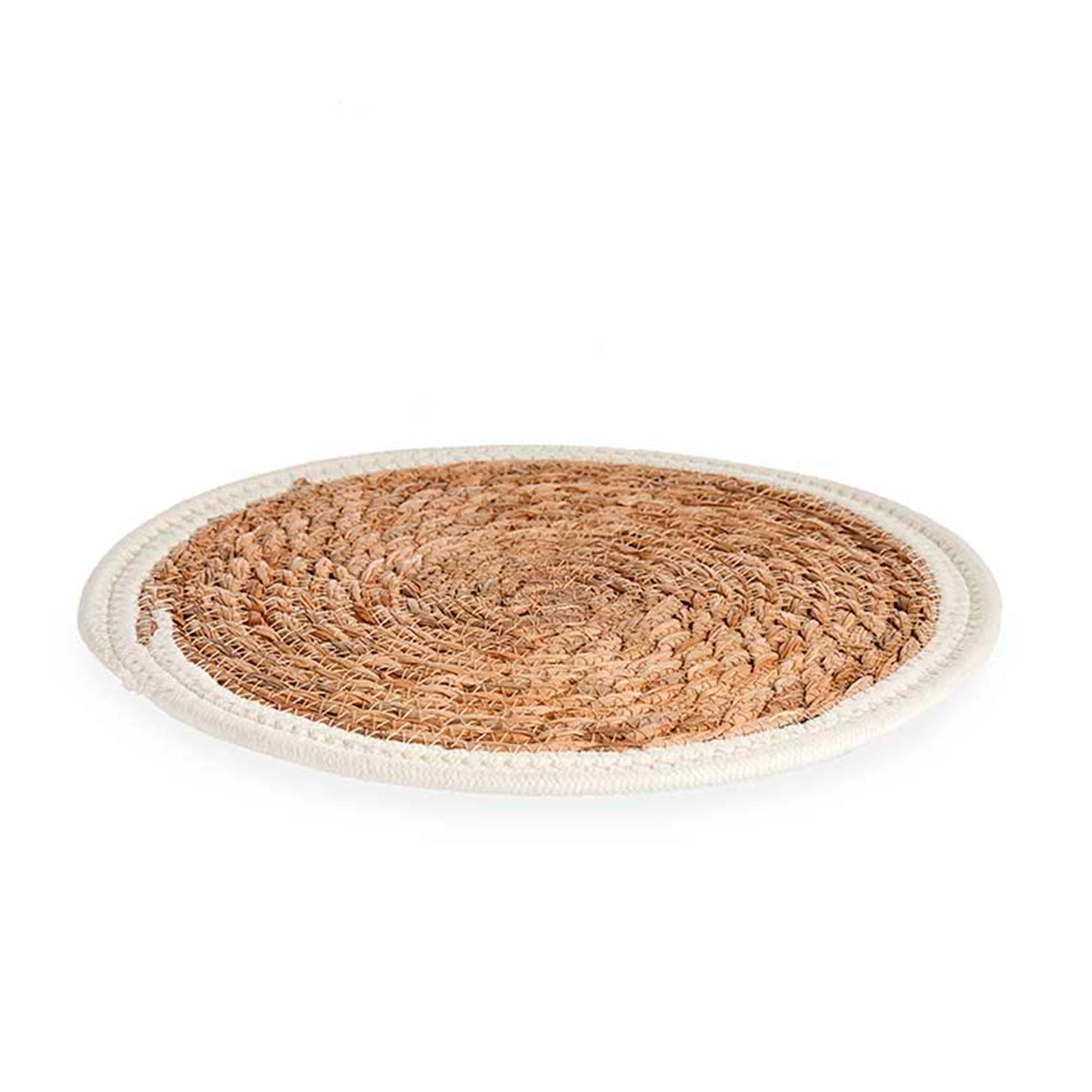 Tapete Natural Borde Blanco 30cm Colección Kinvara_0