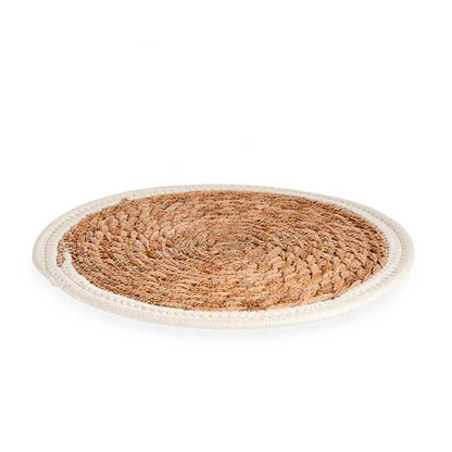 Tapete Natural Borde Blanco 30cm Colección Kinvara_0