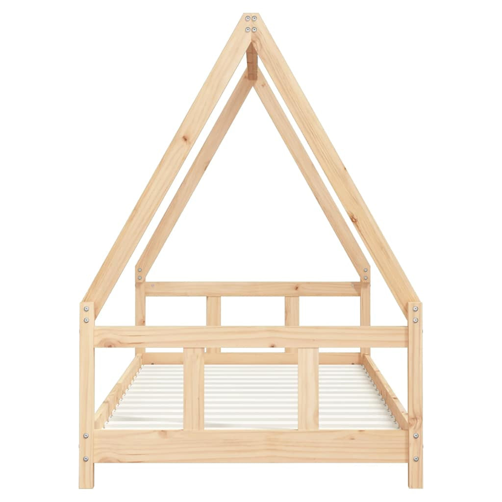 Vidaxl Estructura De Cama Para Niños Madera Maciza De Pino 90x200 Cm_3