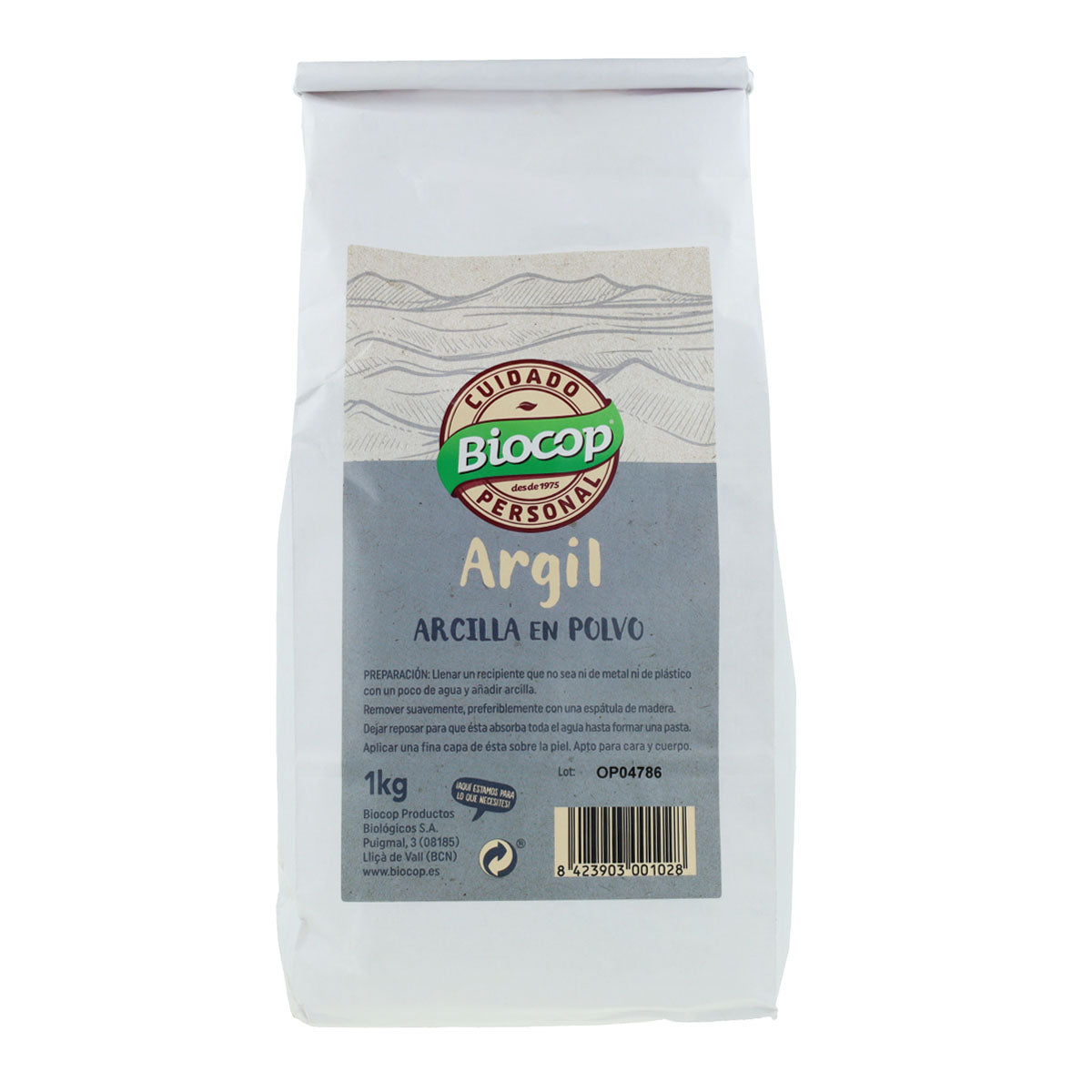 Arcilla Blanca Argil Biocop, 1 Kg