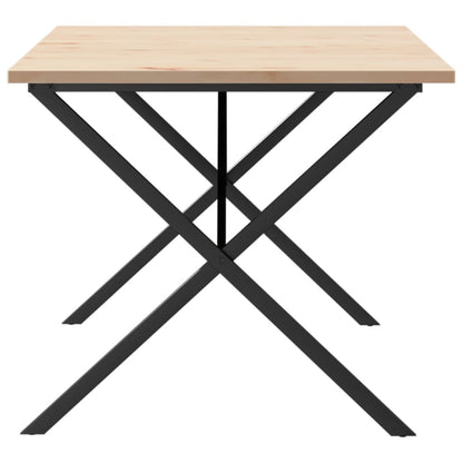 Mesa De Comedor Marco X Madera Maciza Pino Acero 180x90x75,5 Cm_3