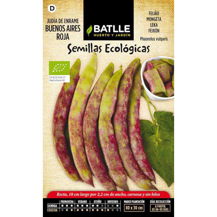 Semillas de Judía Buenos Aires roja ecológicas Batlle