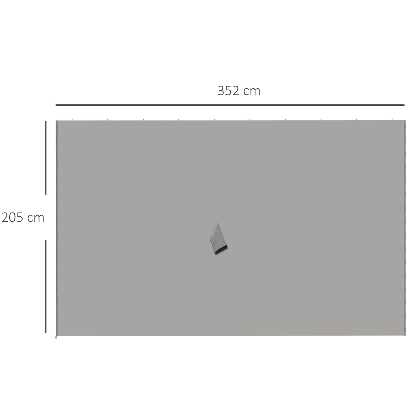 Outsunny 4 Paredes Laterales Para Cenador 3,5x2 M Sin Ventanas Gris Claro_2