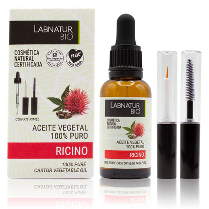 Aceite de Ricino Labnatur Bio 30 ml + Kit Rímel | Pestañas, Cejas, Cabello y Uñas | Nutre y Fortalece_0