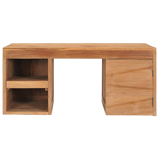 Mesa De Centro De Madera Maciza De Teca 90x50x40 Cm_0