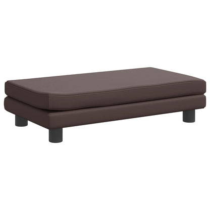 Cama De Perros Con Extensión Cuero Sintético Marrón 100x50x30cm / Vetonek_5