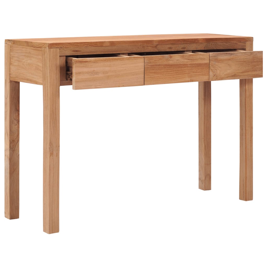 Mesa Consola De Madera Maciza De Teca 110x35x75 Cm_1