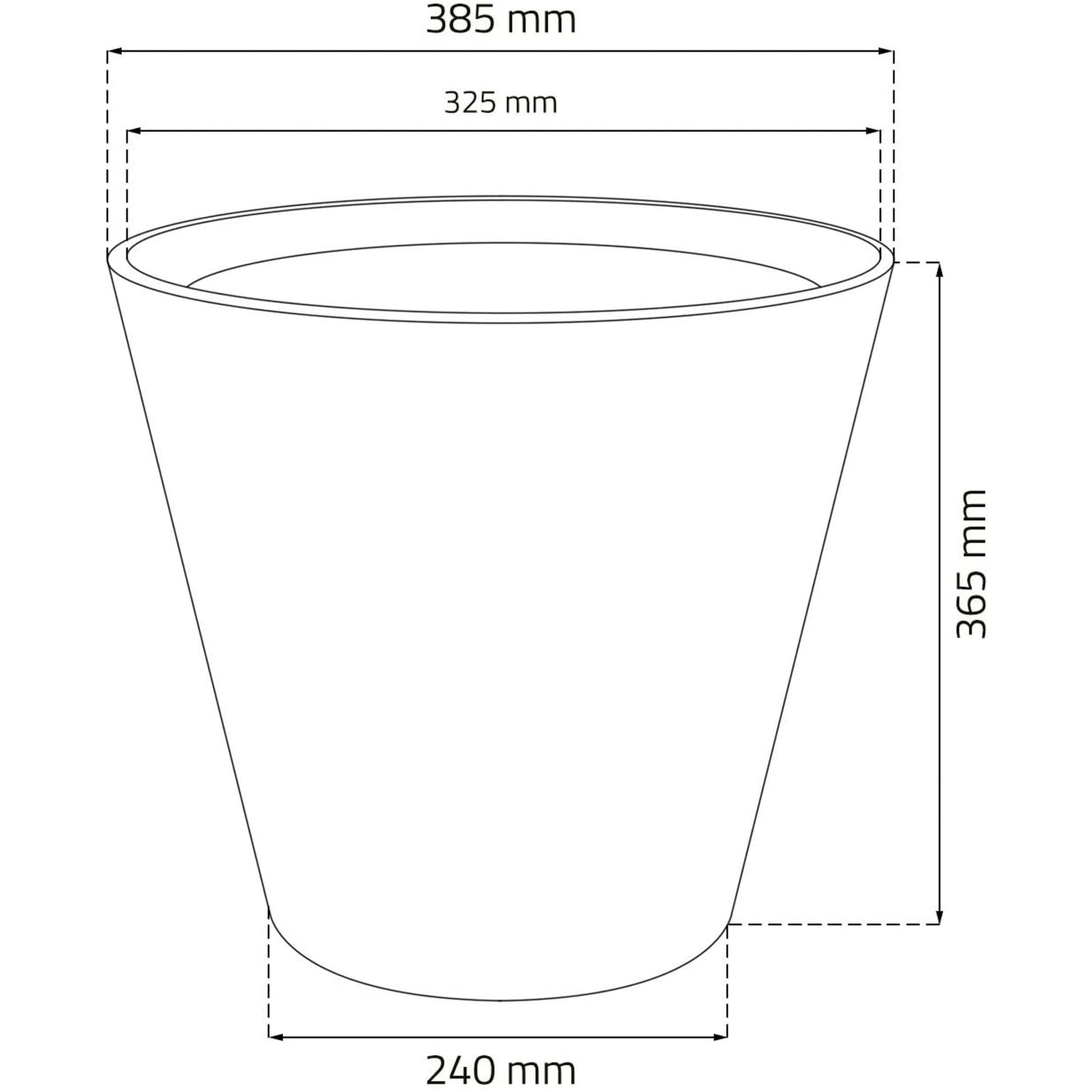 Maceta De Ratan Sintético 28 Litros Color Chocolate 40 X 37 Cm_1