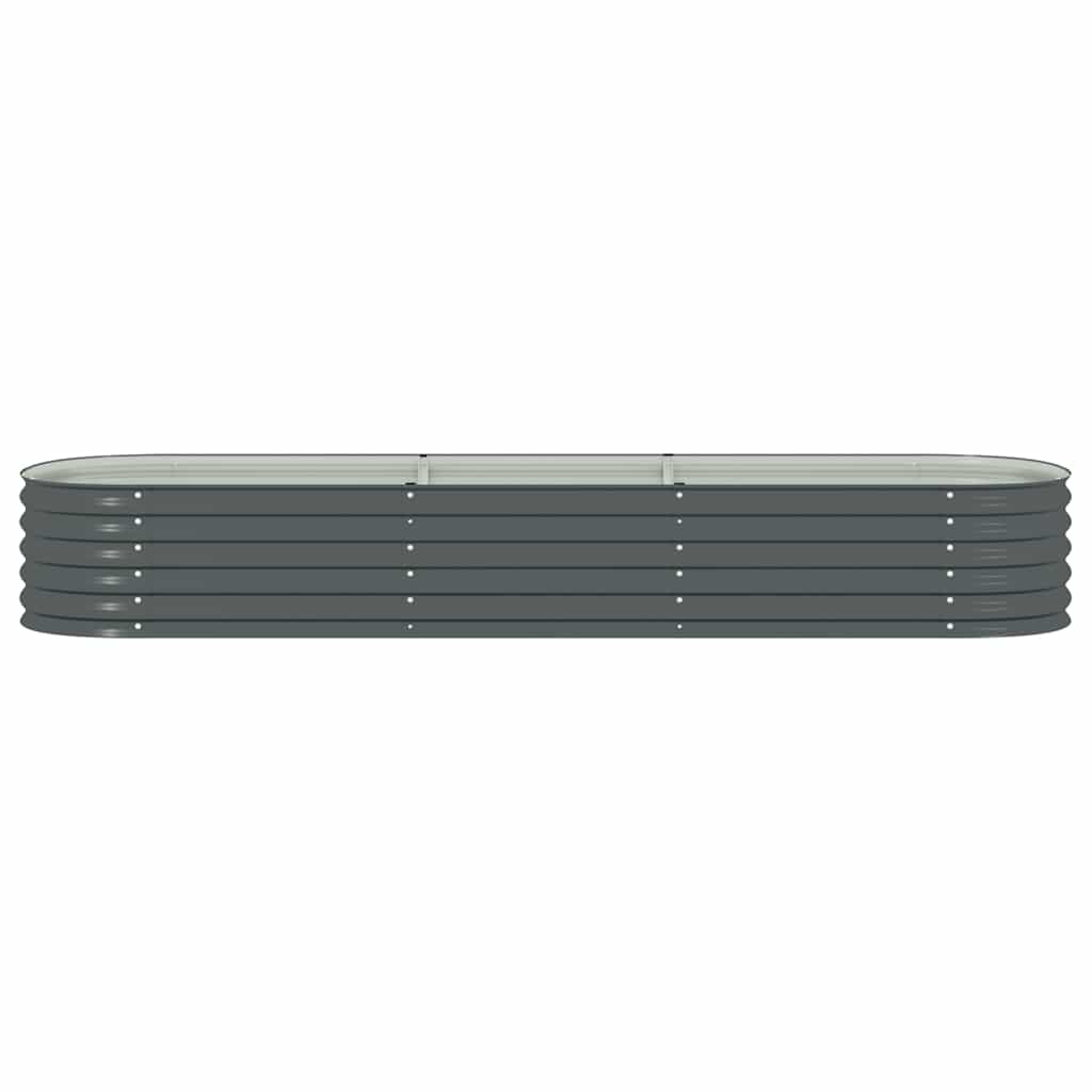 Arriate De Acero Galvanizado Gris 320x80x44 Cm_3