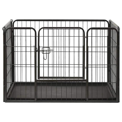 Corral Para Perros Cachorros Acero 91,5x59x61 Cm_0