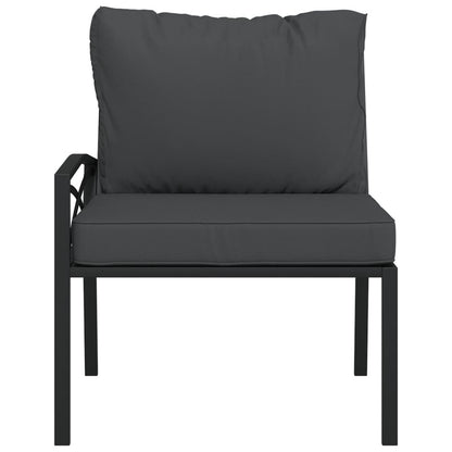 Vidaxl Sillas De Jardín 2 Uds Acero Con Cojines Gris 62x75x79 Cm_3