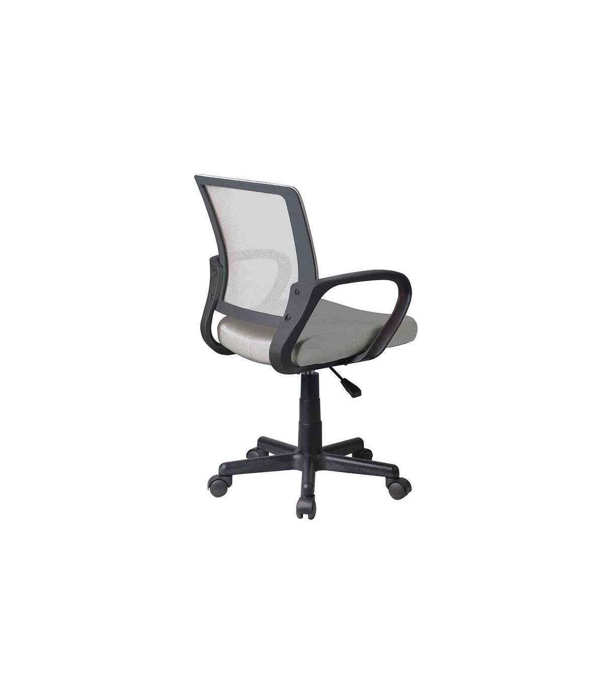 Sillón Despacho Giratorio Elevable Acabado Gris, 53 Cm(ancho) 82/94 Cm(altura) 55 Cm(fondo)_1