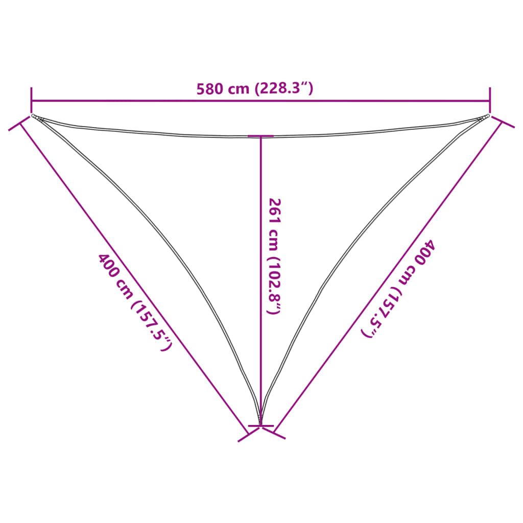 Vidaxl Toldo De Vela Hdpe Beige 160 G/m² 4x4x5,8 M_2