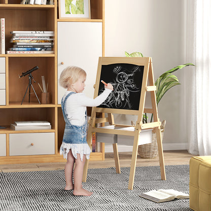 Aiyaplay Caballete Para Niños 3 En 1 Con Rollo De Papel 58x50,5x109 Cm Natural_1